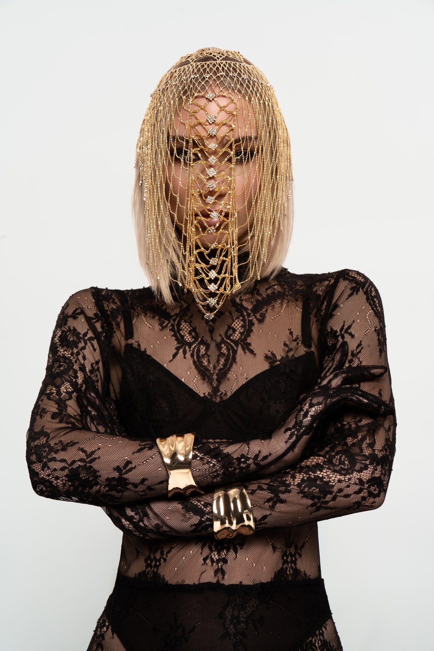Sheer lace jumpsuit (available in New York)