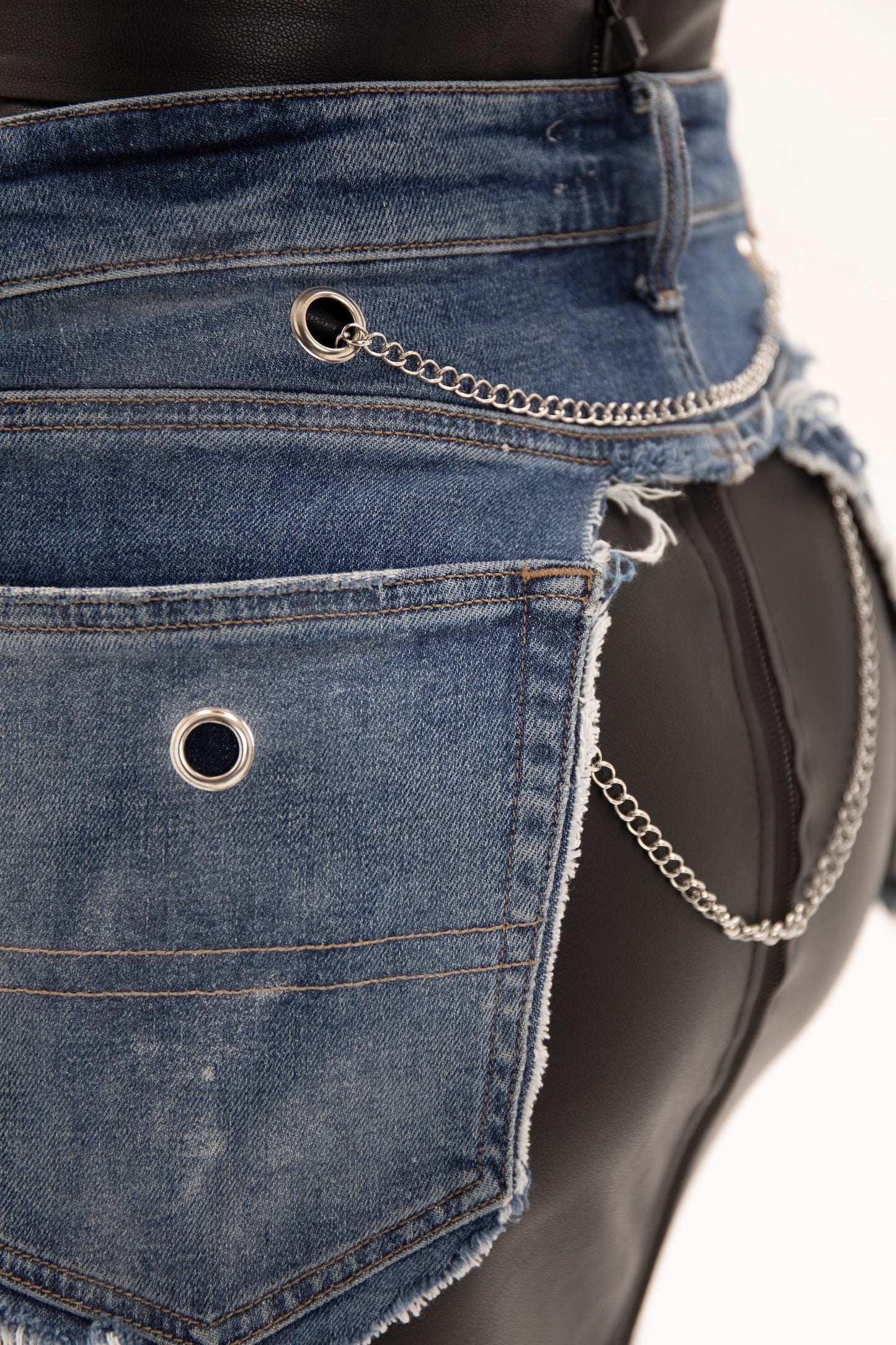 upcycling denim skirt/Basque (available in New York)