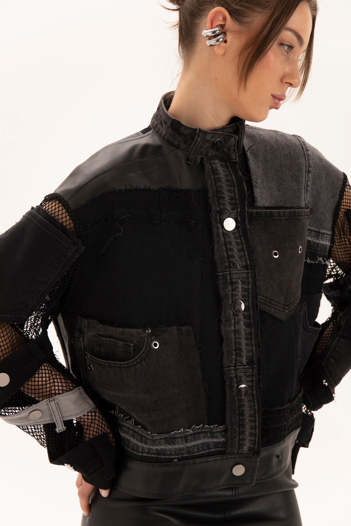 Upcycled denim jacket      (available in New York)
