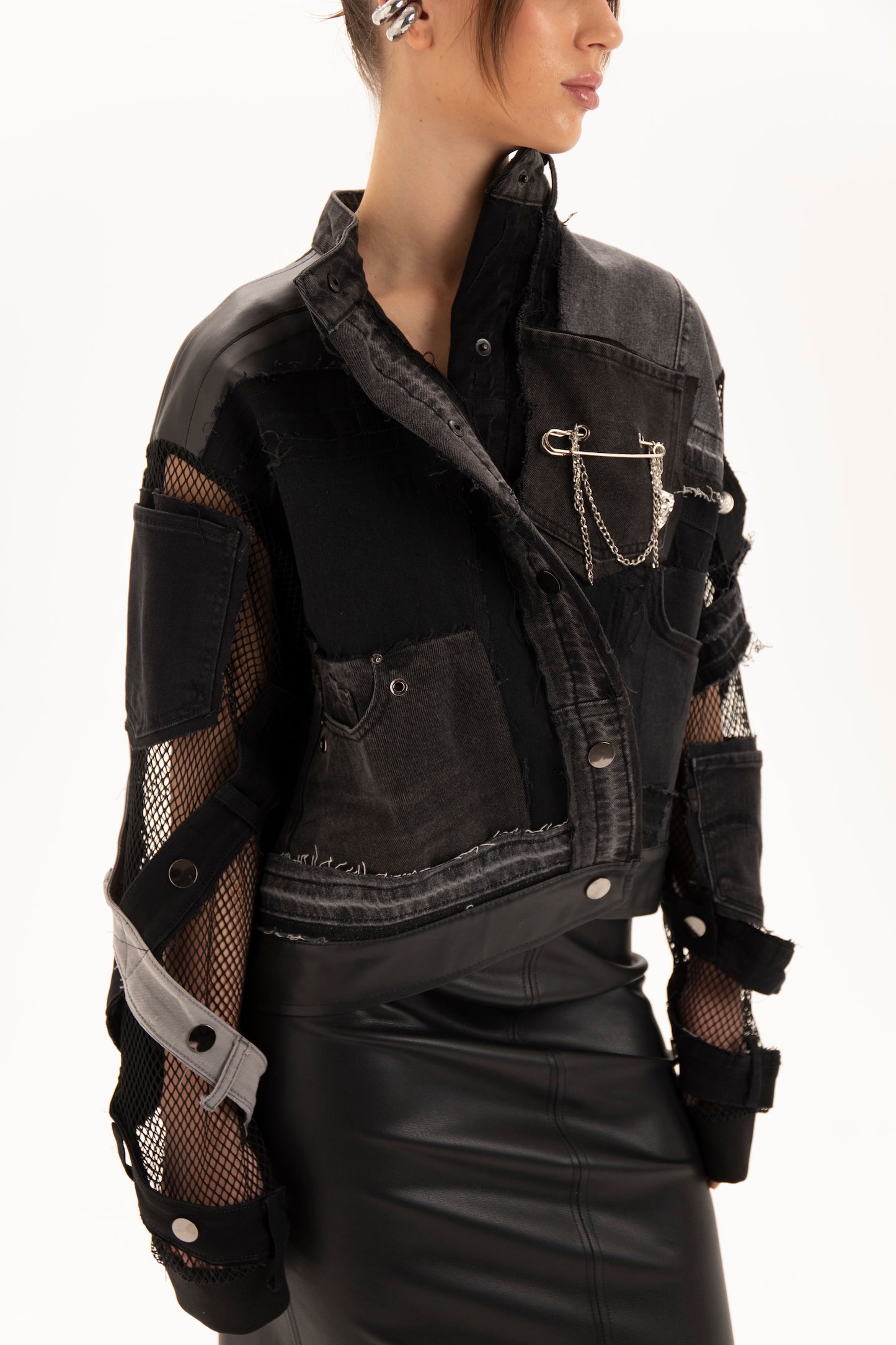 Upcycled denim jacket      (available in New York)