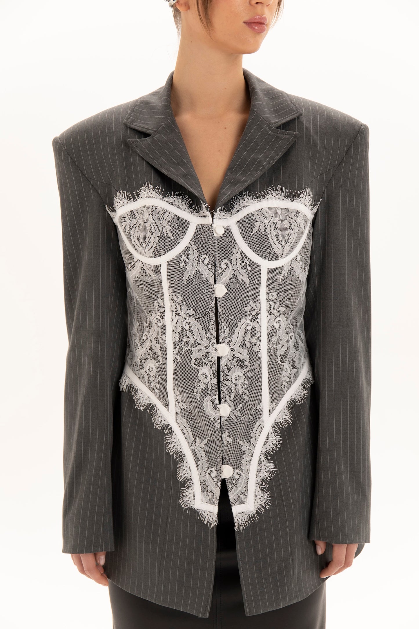 laces corset blazer