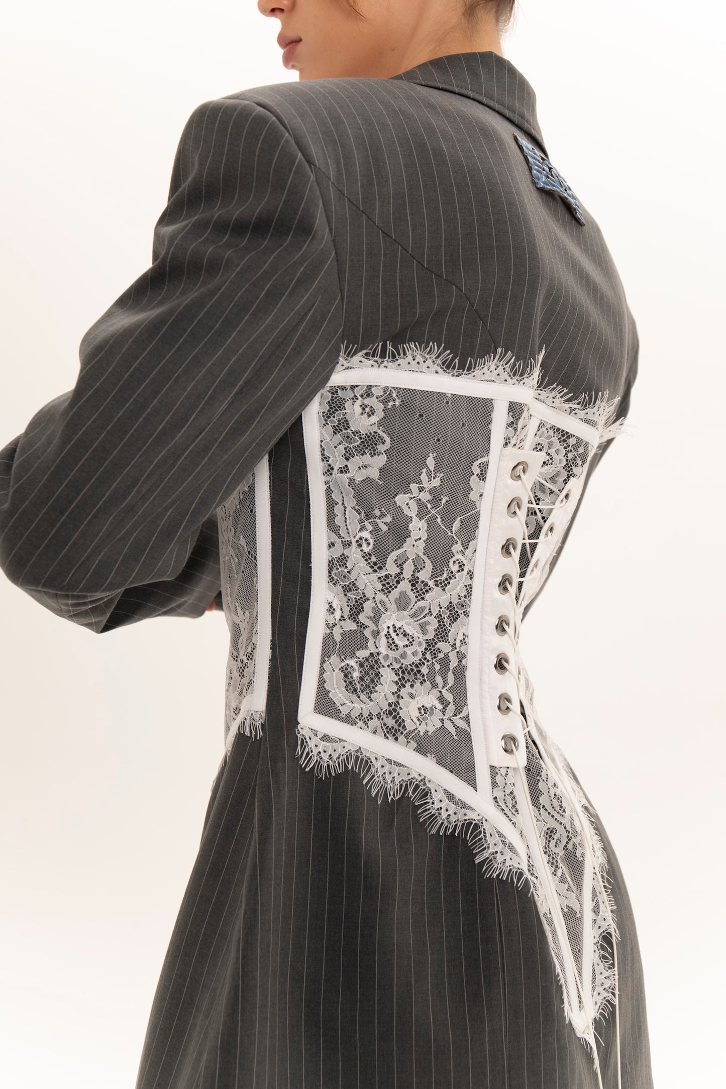 laces corset blazer